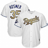 Youth Kansas City Royals #35 Eric Hosmer White World Series Champions Gold Program Cool Base Player Jersey,baseball caps,new era cap wholesale,wholesale hats